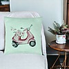 Perna Decorativa, Model Rose Flower Bike, 40x40 cm, Verde Menta, Husa Detasabila, Burduf 26 bsc0063 PhotoRoom 3