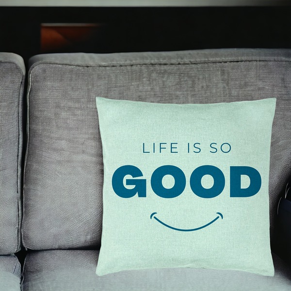 Perna Decorativa, Model Life is So Good, 40x40 cm, Verde Menta, Husa Detasabila, Burduf 17 bsc0065 PhotoRoom 1