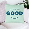 Perna Decorativa, Model Life is So Good, 40x40 cm, Verde Menta, Husa Detasabila, Burduf 27 bsc0065 PhotoRoom 4
