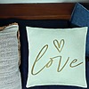 Perna Decorativa, Model Love, 40x40 cm, Verde Menta, Husa Detasabila, Burduf 23 bsc0066 PhotoRoom