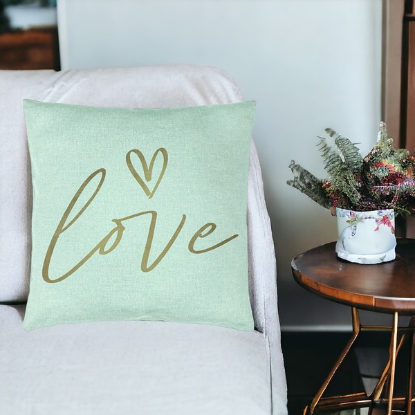 Perna Decorativa, Model Love, 40x40 cm, Verde Menta, Husa Detasabila, Burduf 18 bsc0066 PhotoRoom 2
