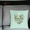 Perna Decorativa, Model Love Flowers, 40x40 cm, Verde Menta, Husa Detasabila, Burduf 24 bsc0069 PhotoRoom 1