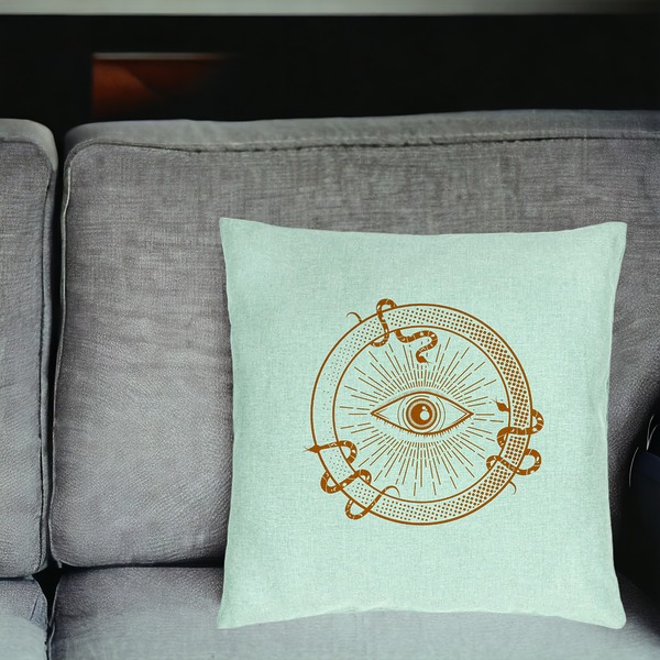 Perna Decorativa, Model Mystic Eye, 40x40 cm, Verde Menta, Husa Detasabila, Burduf 17 bsc0073 PhotoRoom 1