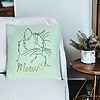 Perna Decorativa, Model Pisica Meow, 40x40 cm, Verde Menta, Husa Detasabila, Burduf 25 bsc0076 PhotoRoom 2