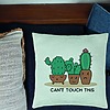 Perna Decorativa, Model Cactus Can't Touch This, 40x40 cm, Verde Menta, Husa Detasabila, Burduf 23 bsc0078 PhotoRoom