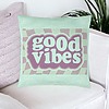 Perna Decorativa, Model Good Vibes, 40x40 cm, Verde Menta, Husa Detasabila, Burduf 23 bsc0080 PhotoRoom