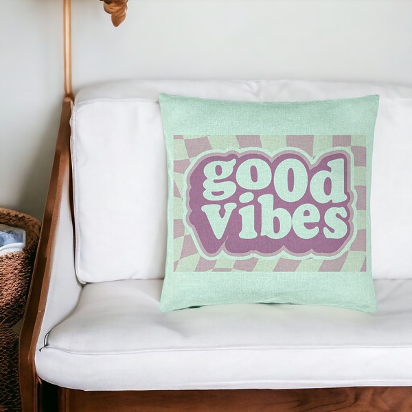Perna Decorativa, Model Good Vibes, 40x40 cm, Verde Menta, Husa Detasabila, Burduf 20 bsc0080 PhotoRoom 4