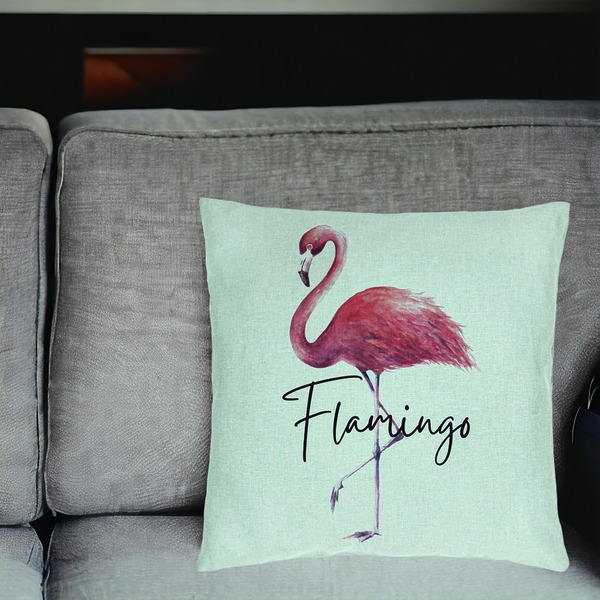 Perna Decorativa, Model Flamingo, 40x40 cm, Verde Menta, Husa Detasabila, Burduf 17 bsc0082 PhotoRoom 1