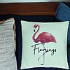 Perna Decorativa, Model Flamingo, 40x40 cm, Verde Menta, Husa Detasabila, Burduf 23 bsc0082 PhotoRoom