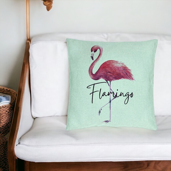 Perna Decorativa, Model Flamingo, 40x40 cm, Verde Menta, Husa Detasabila, Burduf 19 bsc0082 PhotoRoom 3