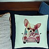 Perna Decorativa, Model Chihuahua Love, 40x40 cm, Verde Menta, Husa Detasabila, Burduf 24 bsc0084 PhotoRoom 1