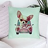 Perna Decorativa, Model Chihuahua Love, 40x40 cm, Verde Menta, Husa Detasabila, Burduf 23 bsc0084 PhotoRoom