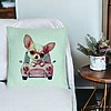 Perna Decorativa, Model Chihuahua Love, 40x40 cm, Verde Menta, Husa Detasabila, Burduf 26 bsc0084 PhotoRoom 3