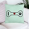 Perna Decorativa, Model I love Doggos, 40x40 cm, Verde Menta, Husa Detasabila, Burduf 23 bsc0088 PhotoRoom