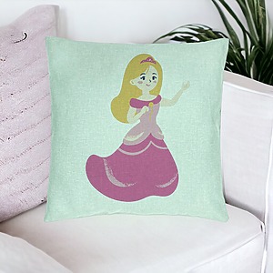Alternative view of Perna Decorativa, Model Printesa Verde Menta, 40x40 cm, Verde Menta, Husa Detasabila, Burduf