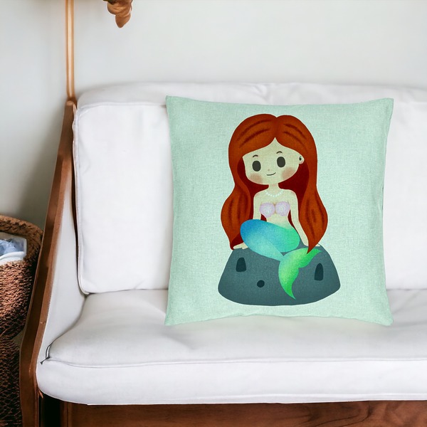 Perna Decorativa, Model Sirena, 40x40 cm, Verde Menta, Husa Detasabila, Burduf 19 bsc0094 PhotoRoom 3