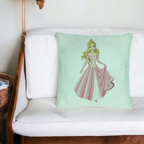 Perna Decorativa, Model Printesa de Aur, 40x40 cm, Verde Menta, Husa Detasabila, Burduf 19 bsc0095 PhotoRoom 3