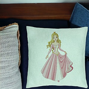 Alternative view of Perna Decorativa, Model Printesa de Aur, 40x40 cm, Verde Menta, Husa Detasabila, Burduf