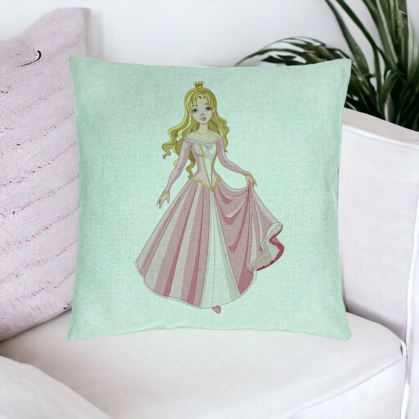 Perna Decorativa, Model Printesa de Aur, 40x40 cm, Verde Menta, Husa Detasabila, Burduf 20 bsc0095 PhotoRoom 4
