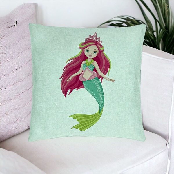 Perna Decorativa, Model Sirena Verde Menta, 40x40 cm, Verde Menta, Husa Detasabila, Burduf 20 bsc0097 PhotoRoom 4