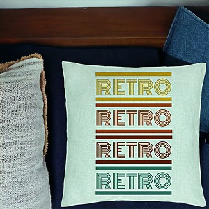 Alternative view of Perna Decorativa, Model Retro Colors, 40x40 cm, Verde Menta, Husa Detasabila, Burduf