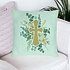 Perna Decorativa, Model Florala cu Cruce, 40x40 cm, Verde Menta, Husa Detasabila, Burduf 27 bsc0101 PhotoRoom 4