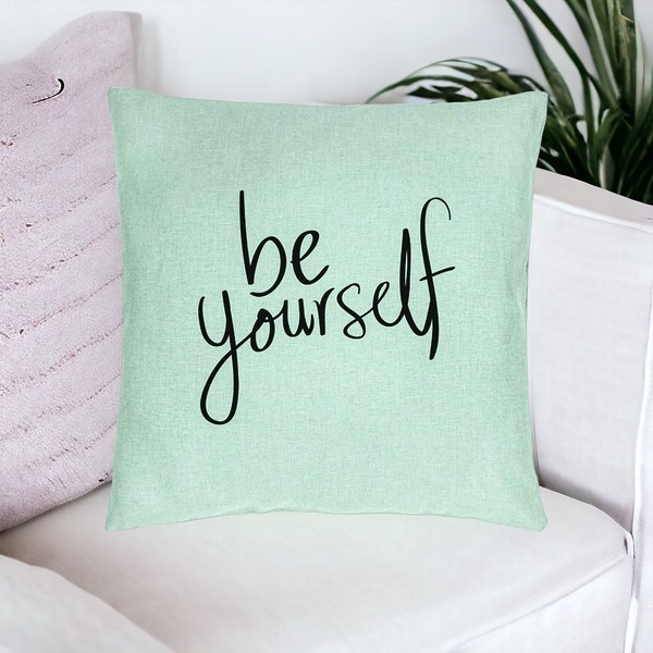 Perna Decorativa, Model Be Yourself, 40x40 cm, Verde Menta, Husa Detasabila, Burduf 20 bsc0103 PhotoRoom 4