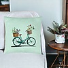 Perna Decorativa, Model Bicicleta Floarala, 40x40 cm, Verde Menta, Husa Detasabila, Burduf 27 bsc0109 PhotoRoom 4