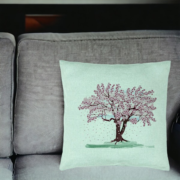 Perna Decorativa, Model Rose Tree, 40x40 cm, Verde Menta, Husa Detasabila, Burduf 18 bsc0110 PhotoRoom 2