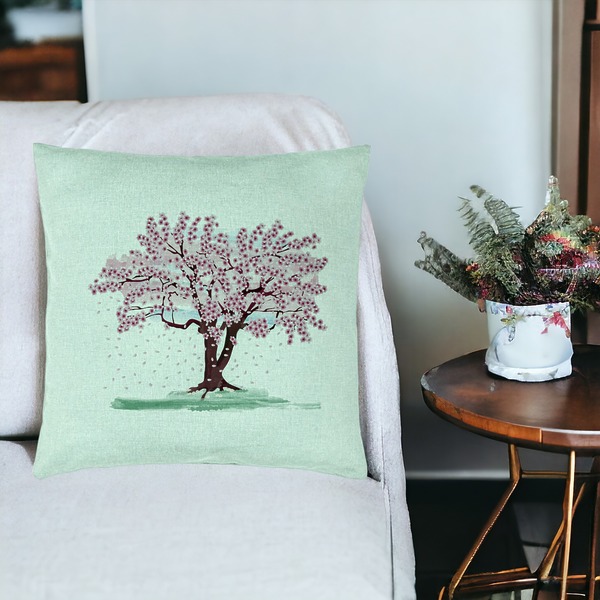 Perna Decorativa, Model Rose Tree, 40x40 cm, Verde Menta, Husa Detasabila, Burduf 19 bsc0110 PhotoRoom 3