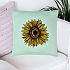 Perna Decorativa, Model Florea Soarelui, 40x40 cm, Verde Menta, Husa Detasabila, Burduf 23 bsc0112 PhotoRoom