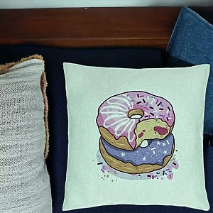 Alternative view of Perna Decorativa, Model Gogosi Glazurate, 40x40 cm, Verde Menta, Husa Detasabila, Burduf