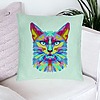 Perna Decorativa, Model Contrast Cat, 40x40 cm, Verde Menta, Husa Detasabila, Burduf 23 bsc0116 PhotoRoom