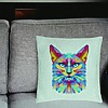 Perna Decorativa, Model Contrast Cat, 40x40 cm, Verde Menta, Husa Detasabila, Burduf 25 bsc0116 PhotoRoom 2