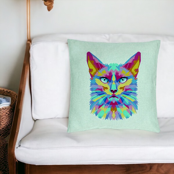Perna Decorativa, Model Contrast Cat, 40x40 cm, Verde Menta, Husa Detasabila, Burduf 20 bsc0116 PhotoRoom 4