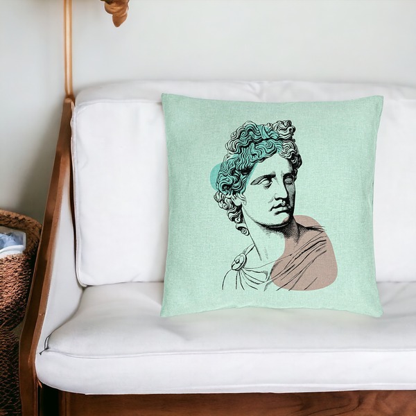 Perna Decorativa, Model Apollo Belvedere, 40x40 cm, Verde Menta, Husa Detasabila, Burduf 20 bsc0117 PhotoRoom 4