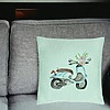 Perna Decorativa, Model Flower Bike, 40x40 cm, Verde Menta, Husa Detasabila, Burduf 24 bsc0118 PhotoRoom 1
