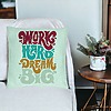 Perna Decorativa, Model Work Hard Dream Big, 40x40 cm, Verde Menta, Husa Detasabila, Burduf 24 bsc0121 PhotoRoom 1