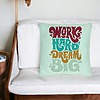 Perna Decorativa, Model Work Hard Dream Big, 40x40 cm, Verde Menta, Husa Detasabila, Burduf 25 bsc0121 PhotoRoom 2