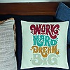 Perna Decorativa, Model Work Hard Dream Big, 40x40 cm, Verde Menta, Husa Detasabila, Burduf 27 bsc0121 PhotoRoom 4