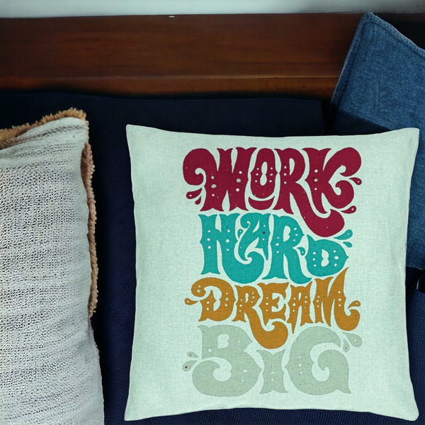 Perna Decorativa, Model Work Hard Dream Big, 40x40 cm, Verde Menta, Husa Detasabila, Burduf 20 bsc0121 PhotoRoom 4