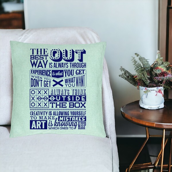Perna Decorativa, Model Classic Quotes, 40x40 cm, Verde Menta, Husa Detasabila, Burduf 19 bsc0123 PhotoRoom 3