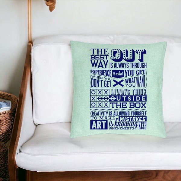 Perna Decorativa, Model Classic Quotes, 40x40 cm, Verde Menta, Husa Detasabila, Burduf 20 bsc0123 PhotoRoom 4