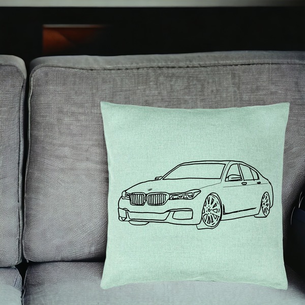 Perna Decorativa, Model BMW Lover, 40x40 cm, Verde Menta, Husa Detasabila, Burduf 17 bsc0124 PhotoRoom 1