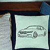 Perna Decorativa, Model BMW Lover, 40x40 cm, Verde Menta, Husa Detasabila, Burduf 23 bsc0124 PhotoRoom