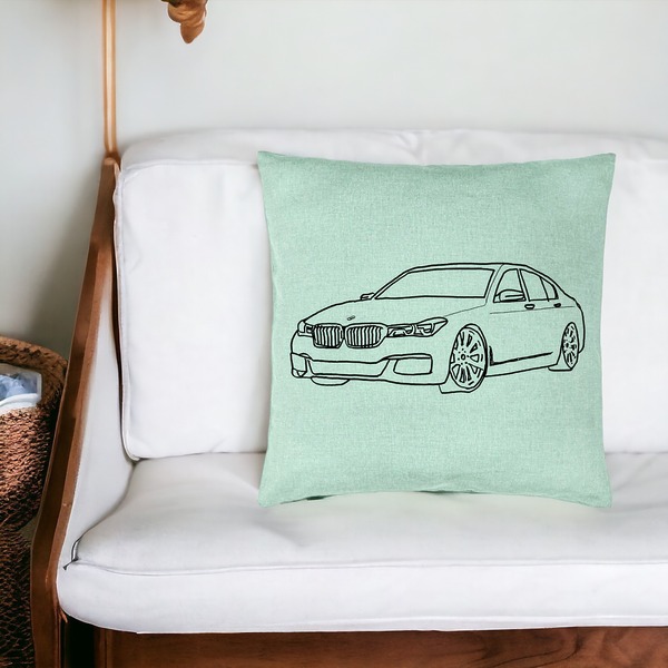Perna Decorativa, Model BMW Lover, 40x40 cm, Verde Menta, Husa Detasabila, Burduf 19 bsc0124 PhotoRoom 3