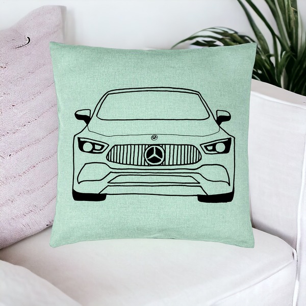 Perna Decorativa, Model Hey Mercedes, 40x40 cm, Verde Menta, Husa Detasabila, Burduf 20 bsc0125 PhotoRoom 4