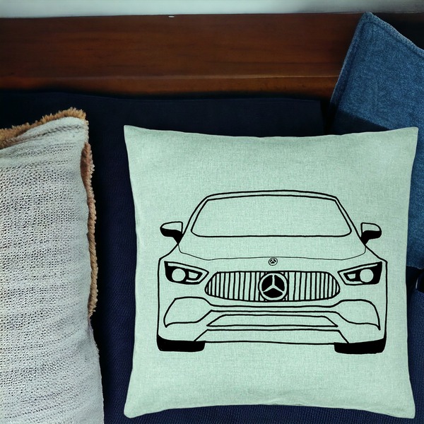 Perna Decorativa, Model Hey Mercedes, 40x40 cm, Verde Menta, Husa Detasabila, Burduf 16 bsc0125 PhotoRoom
