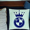 Perna Decorativa, Model Emblema BMW King, 40x40 cm, Verde Menta, Husa Detasabila, Burduf 23 bsc0126 PhotoRoom