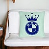 Perna Decorativa, Model Emblema BMW King, 40x40 cm, Verde Menta, Husa Detasabila, Burduf 26 bsc0126 PhotoRoom 3